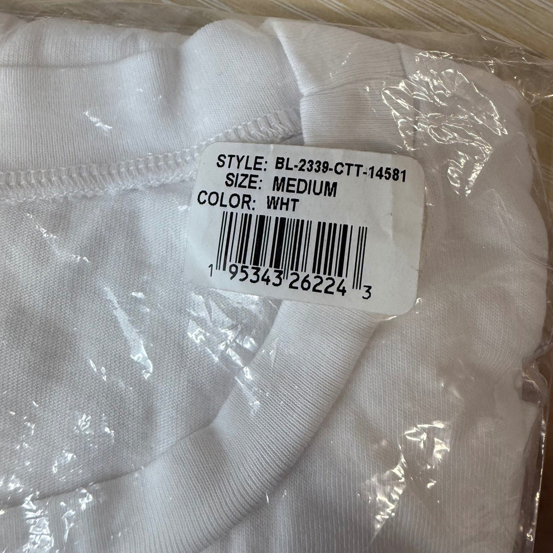 Bloomies Rainbow Graphic T-Shirt White Short Sleeve Top Made in USA Women's M