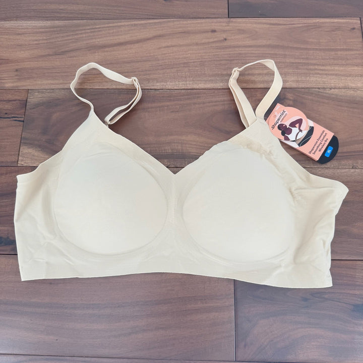 Shapermint Essentials Smoothing Comfort Wireless Bra Beige XL #13402