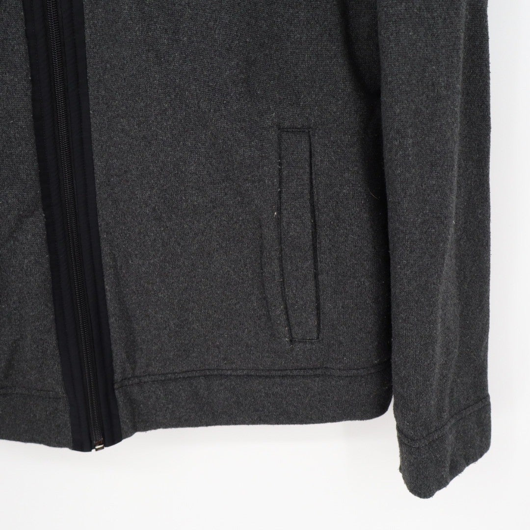 Alfani Mens Regular Fit Charcoal Gray Fleece Lined Hoodie Jacket Size M