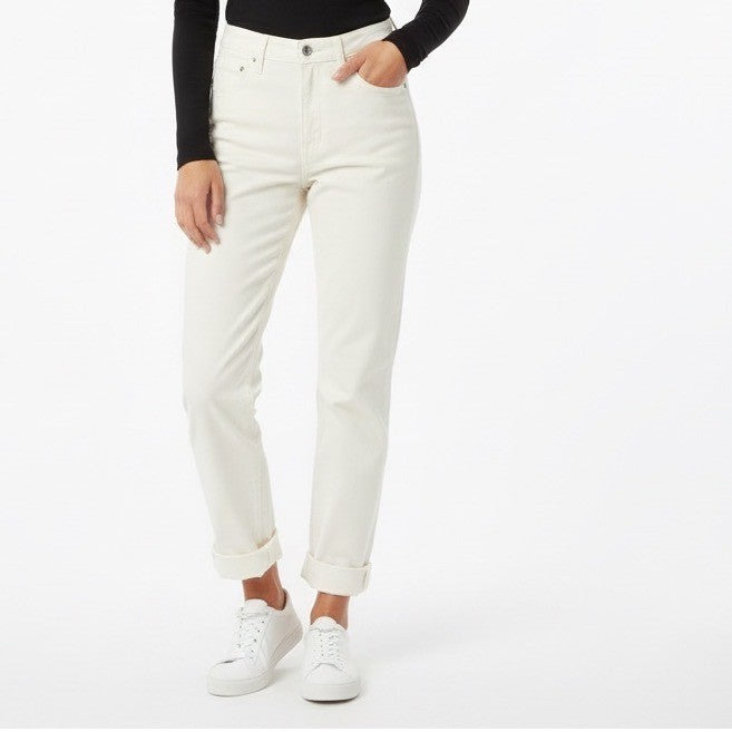 AGOLDE Cream High Rise Straight Leg Crop Jeans Womens Size 32