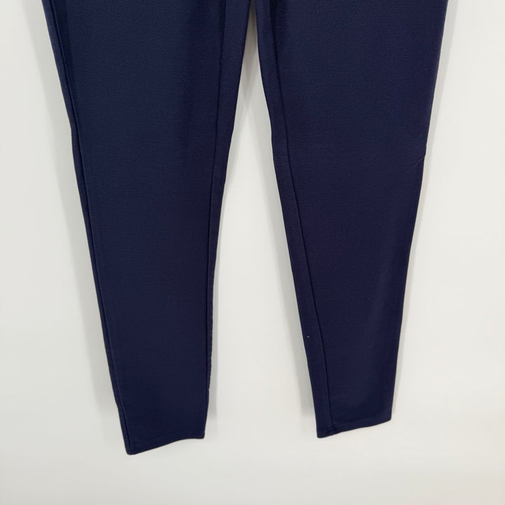 Michael Kors Ponte Knit Navy Blue Pull On Gold Pocket Detail Pants
