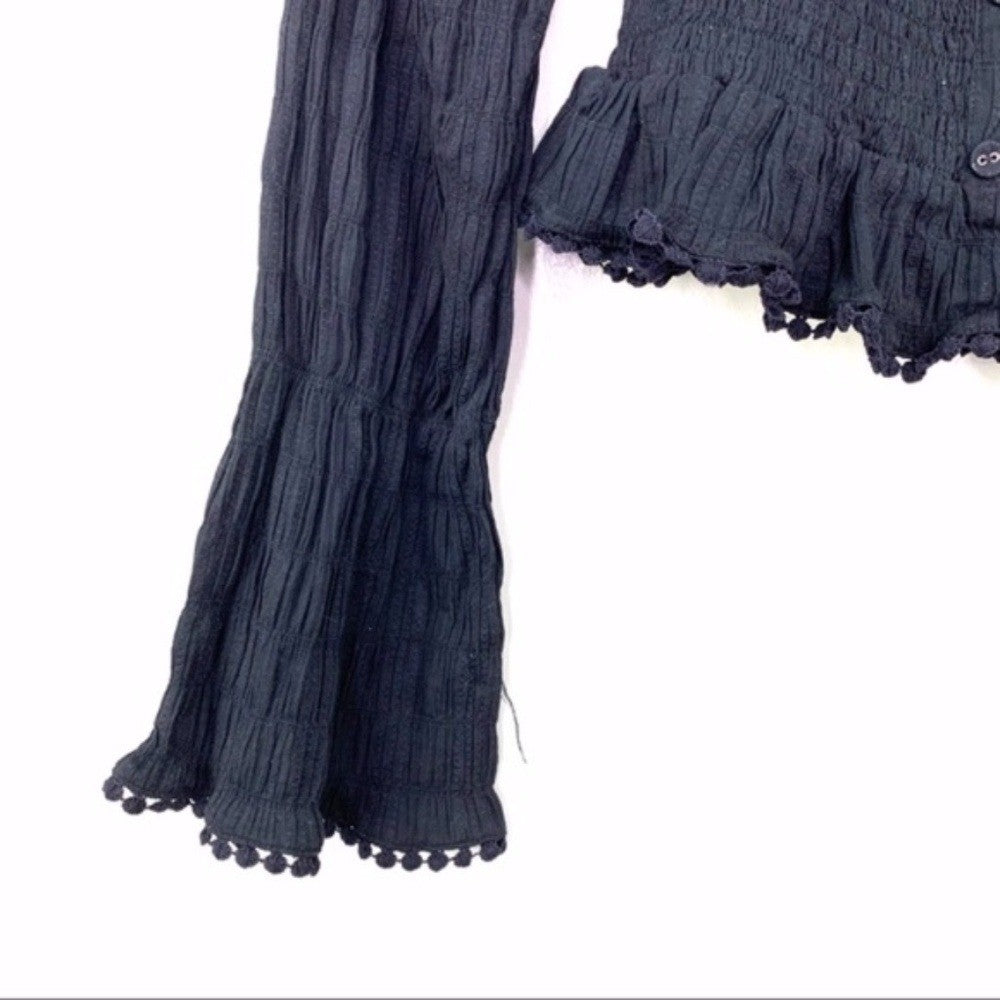 Lost and Wander Aria Long Sleeve Top Black Size S