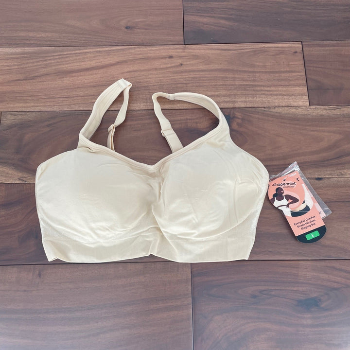 Shapermint Essentials Everyday Comfort Straps Wireless Shaping Bra Chai L