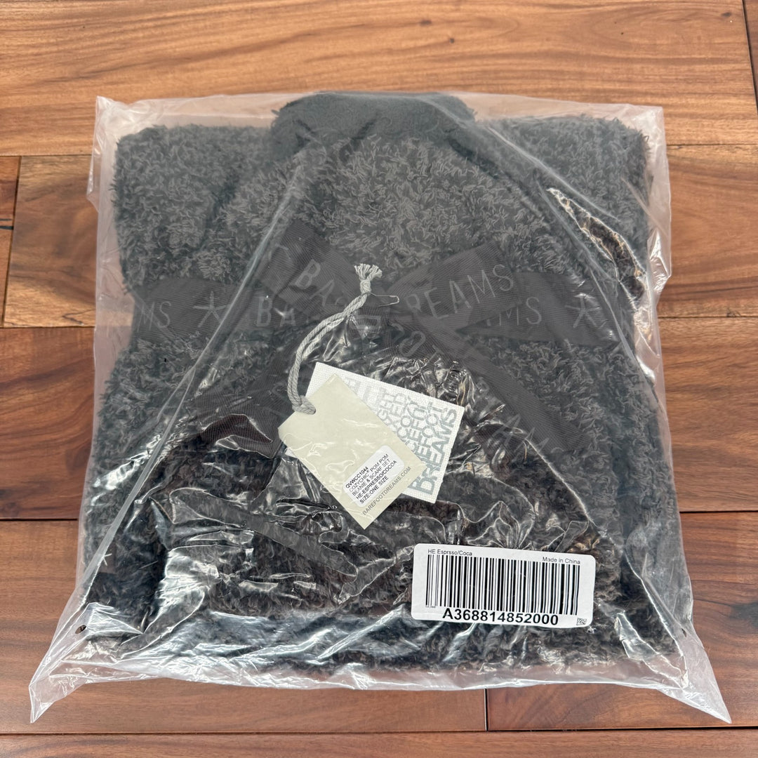 Barefoot Dreams CozyChic Pom Pom Beanie & Scarf Set Womens Espresso Cocoa Winter