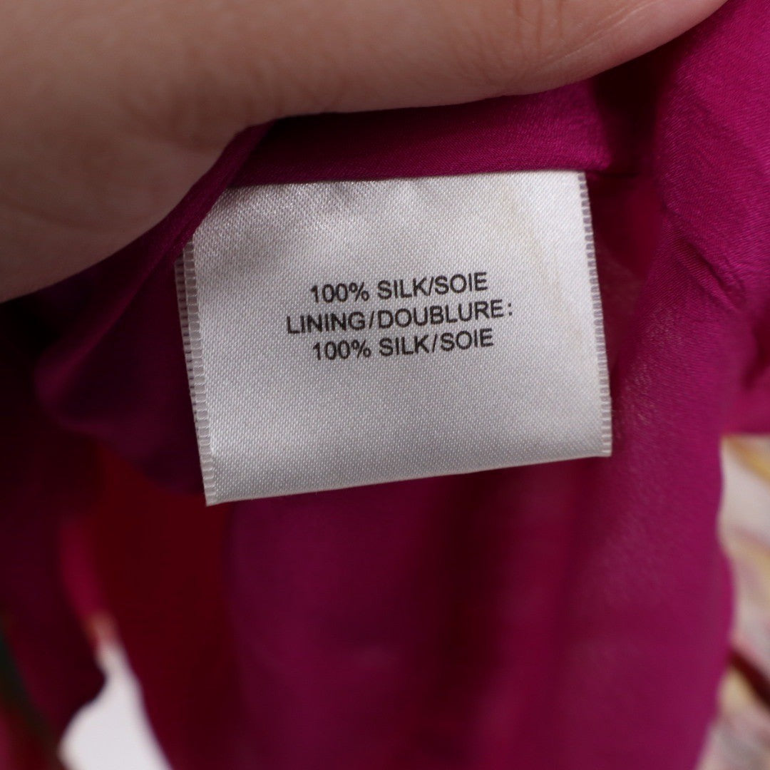 Haute Hippie Silk Tiered Chevron Print Camisole Dress Size L