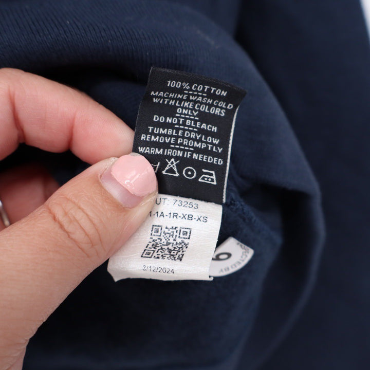 American Giant Relaxed Classic Full Zip Oxford Blue Cotton XS Hoodie Made in USA