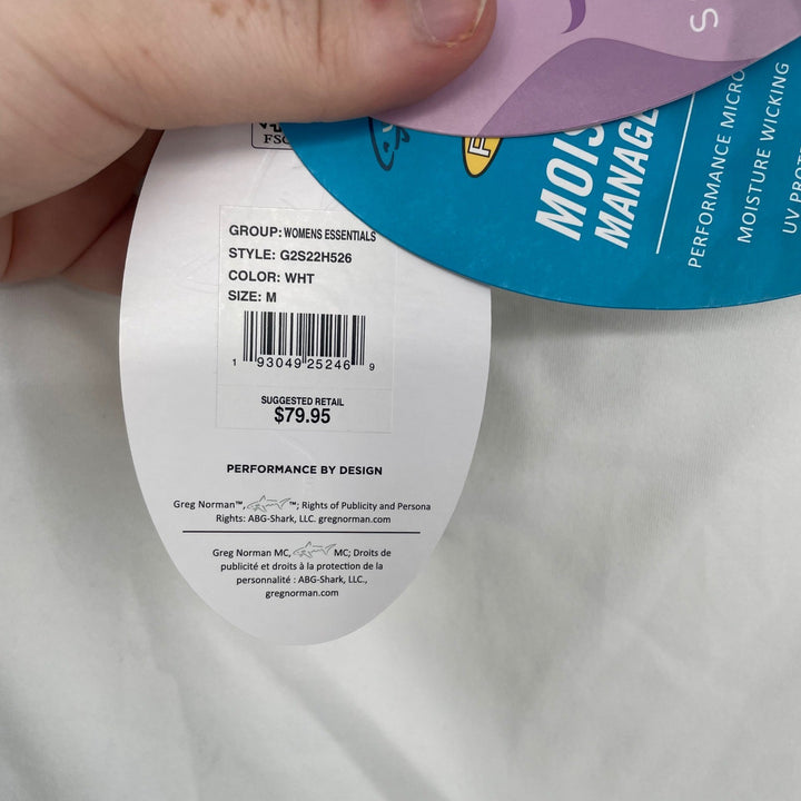 Greg Norman Womens White Golf Skort Crossover Flounce Pull On Size M