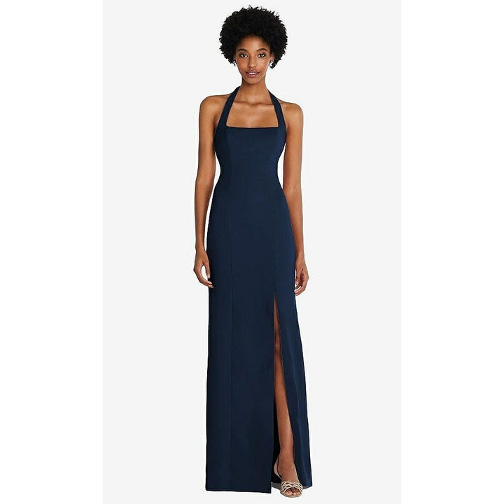 Thread Midnight Crepe Halter Neck Maxi Dress Size L