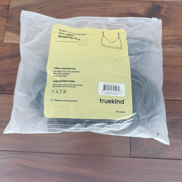 Truekind Supportive Comfort Wireless Shaping Bra Black 2XL