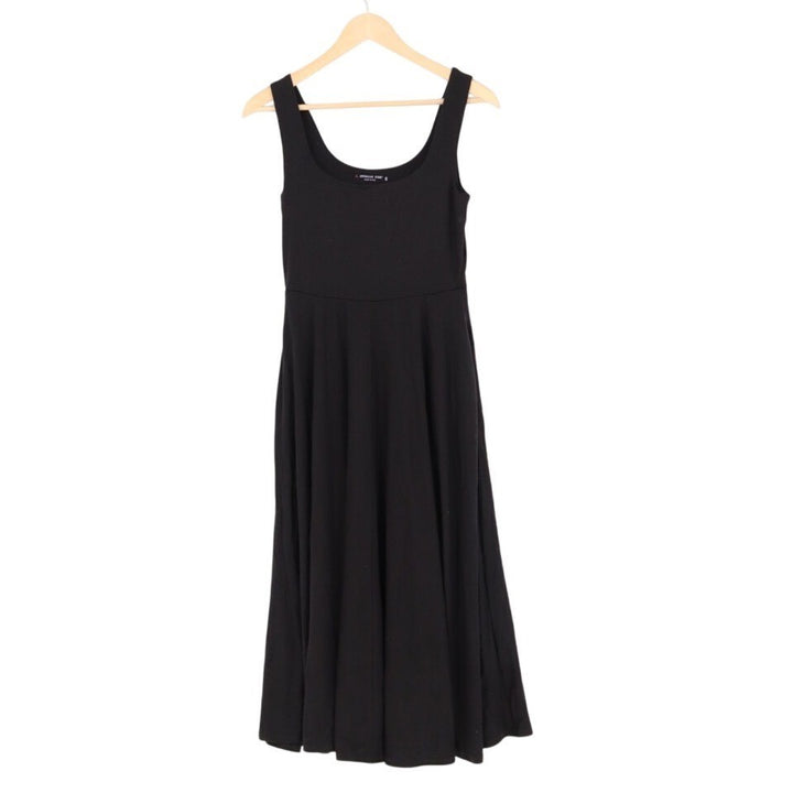 American Giant Black Sleeveless Tank Maxi Dress Size S Made in USA