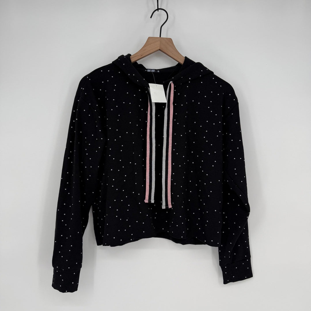 Knit Riot Long Sleeve Crew Neck Hoodie Top Size M