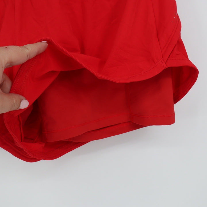 Halara Athleisure Red Double Layer Running Shorts Athletic Shorts L