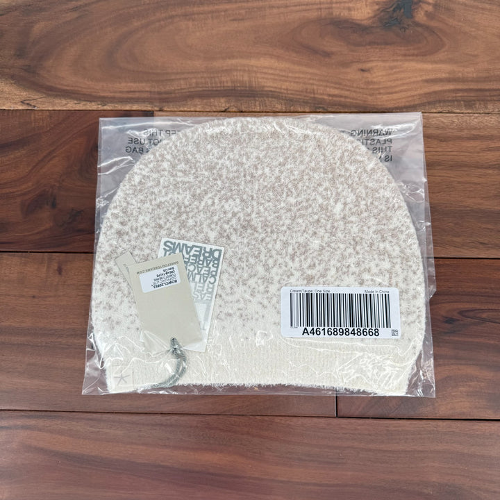 Barefoot Dreams CozyChic Lite Confetti Beanie Hat Womens OS Cream Taupe Knitted