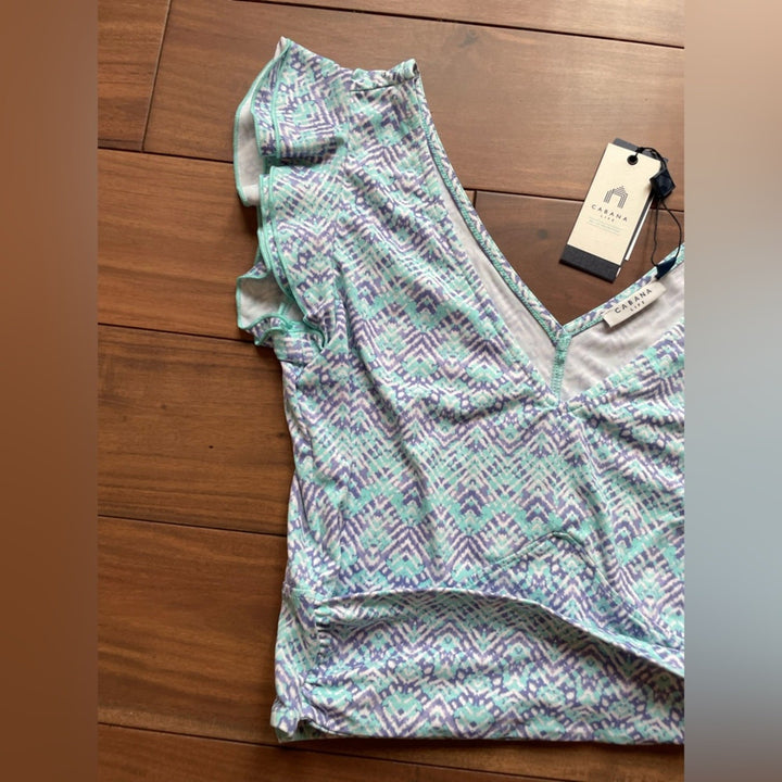 Cabana Life Crop Top With Tie Size M