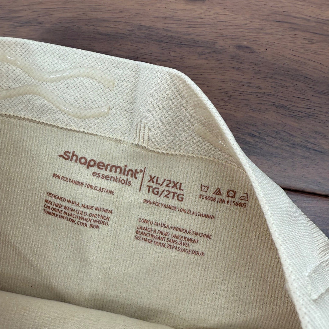 Shapermint Essentials High Waisted Shaping Briefs Beige XL 2XL