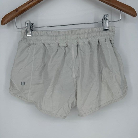 Lululemon Hotty Hot Shorts II Light Beige Women's Size 4 Running Athletic