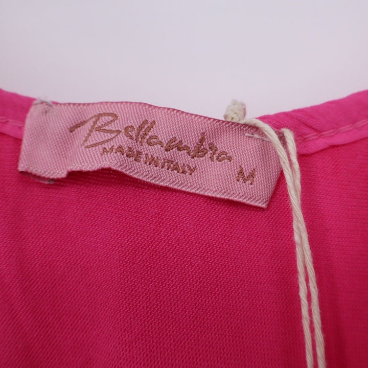 Bellambra Made in Italy Fuchsia Silk Blend Tiered Maxi Dress Size M
