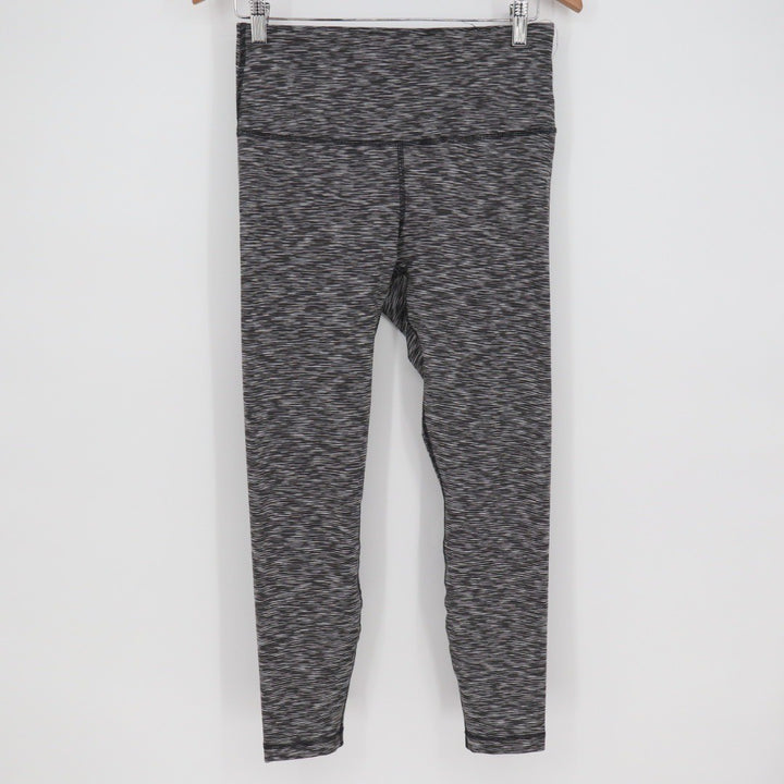 90 Degree By Reflex Leggings Womens M Black Grey Activewear Yoga Pants