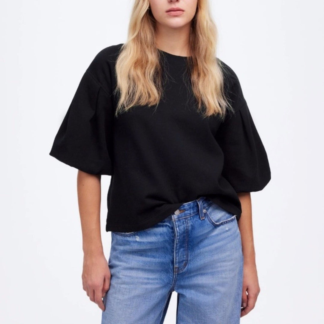 Madewell Puff-Sleeve Sweatshirt Tee Size XXS