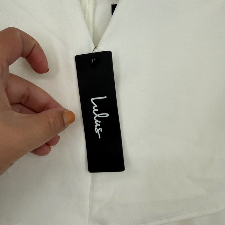 Lulus Power of Love White Strapless Jumpsuit Size S