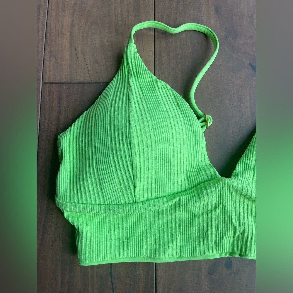 L space Pointelle Rib Winnie Bikini Top Size L