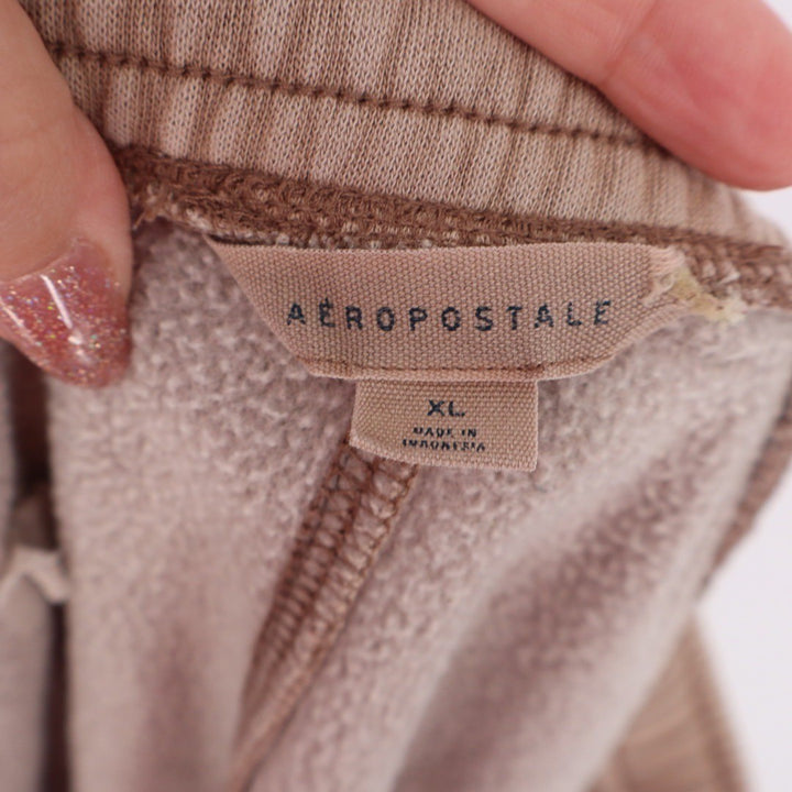 Aeropostale Jogger Sweatpants Tan Elastic Waist Drawstring Size XL