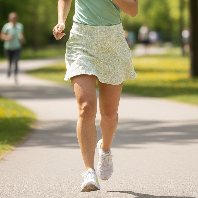 Adidas Women's Printed Frill Golf Skirt White Green Yellow Athletic Size S