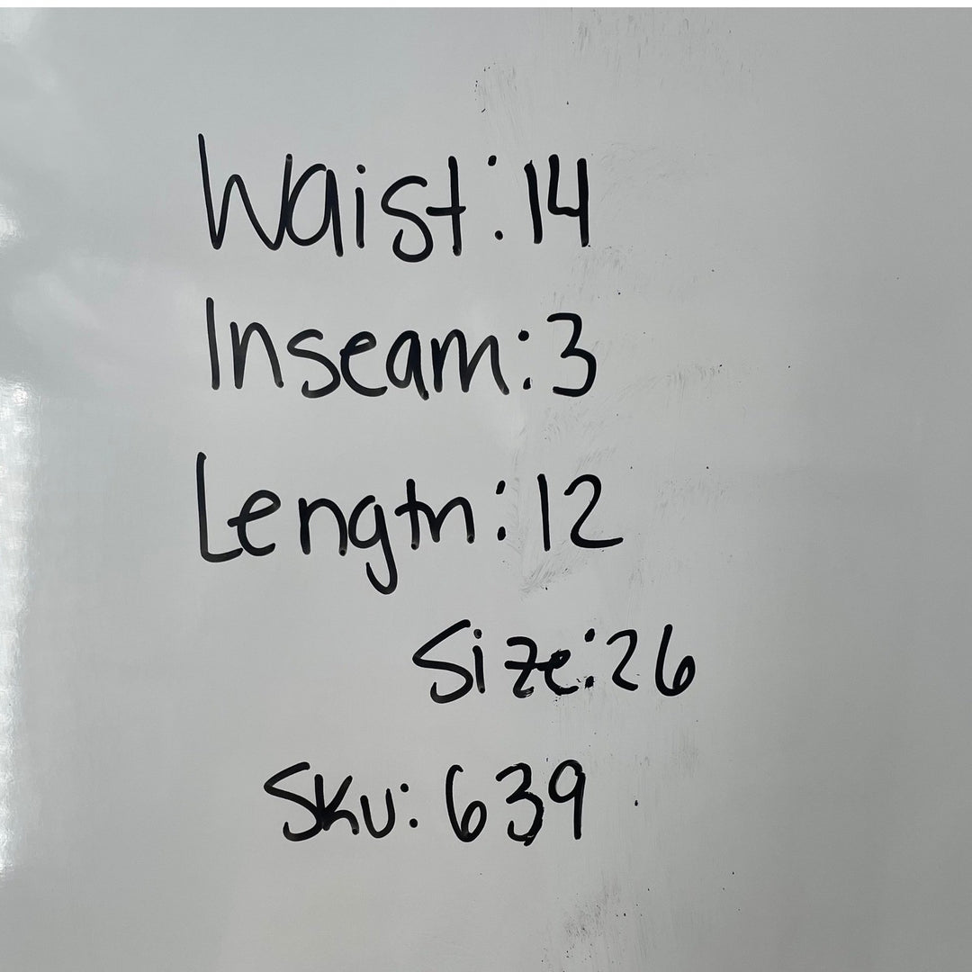 BLANKNYC The Barrow High Rise Short White Denim Raw Hem Size 26