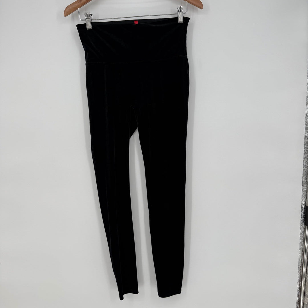SPANX Velvet Leggings High Waisted Lounge Pants Black Size L