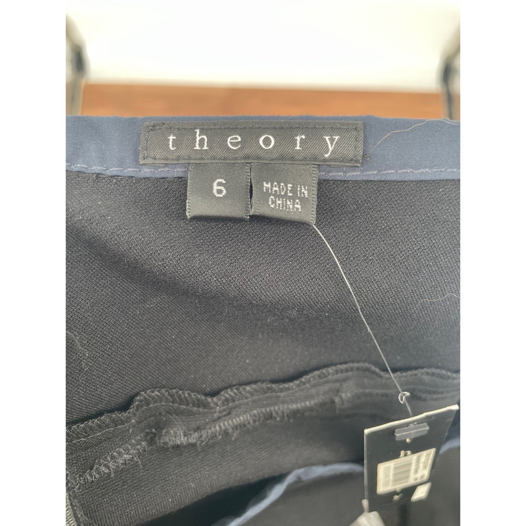 Theory Livia Cupid Black Pencil Skirt Size 6