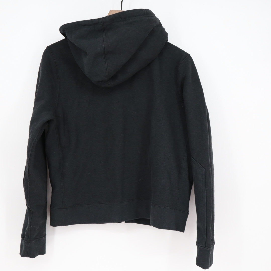 American Giant Full Zip Hoodie Black Cotton Sweatshirt Fleece Lined Size S