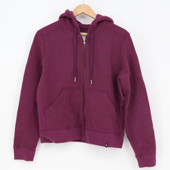 American Giant Burgundy Full Zip Hoodie Fleece Lined Cotton Made in USA XS