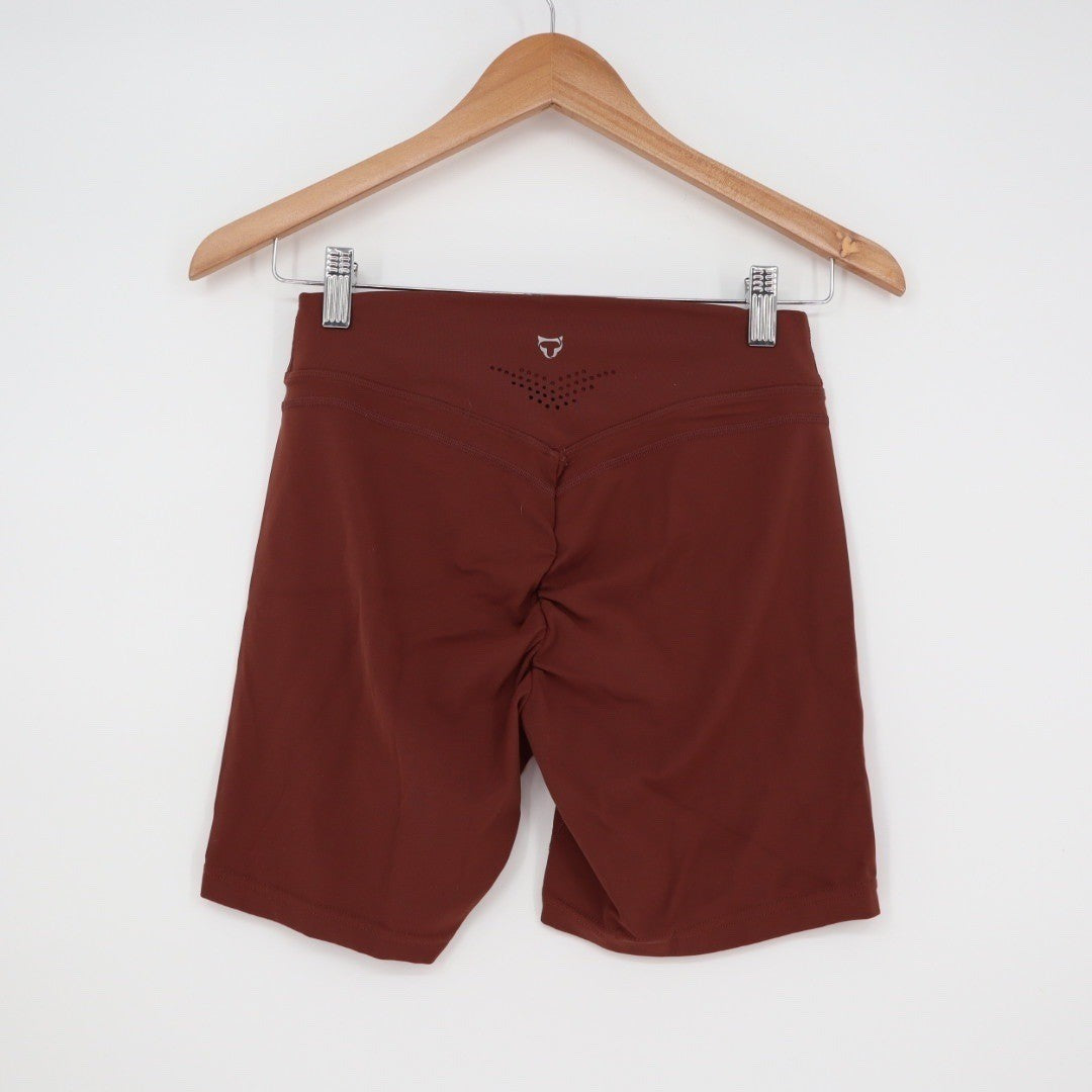 Activewear Bike Shorts Womens Size M Brown Athletic Gym Workout Athleisure