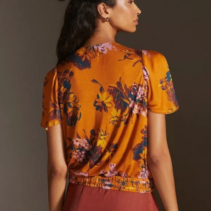 Anthropologie Tiny Venus Knit Wrap Top Size S