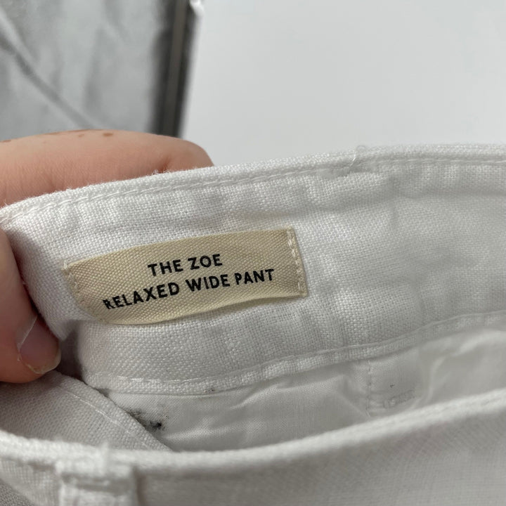 Madewell The Zoe Relaxed Wide Leg Linen Pants in 100% Linen Size 6