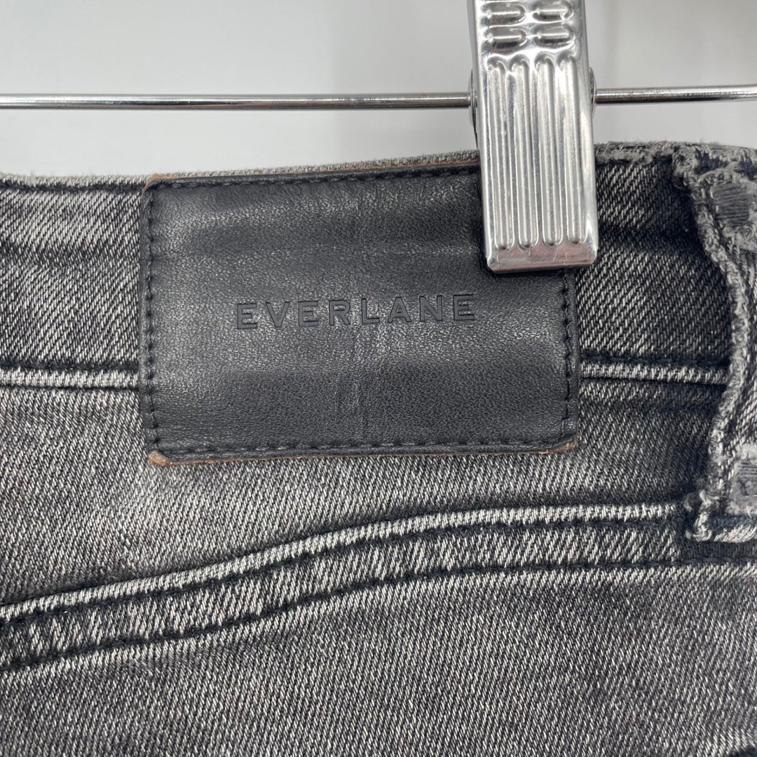 Everlane The High Rise Straight Jean Womens Size 25 Regular Black Wash Denim