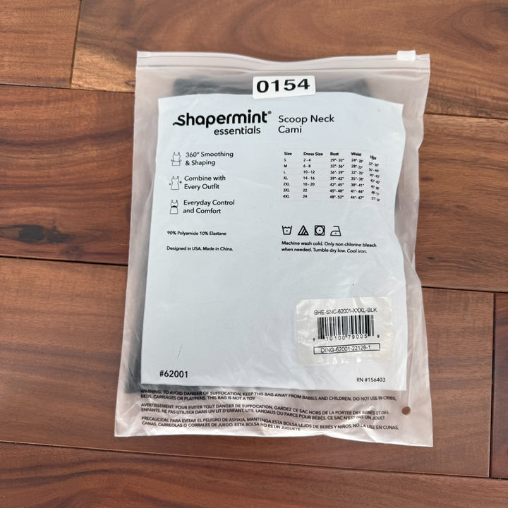 Shapermint Essentials All Day Every Day Scoop Neck Cami Womens 3XL Black Stretch