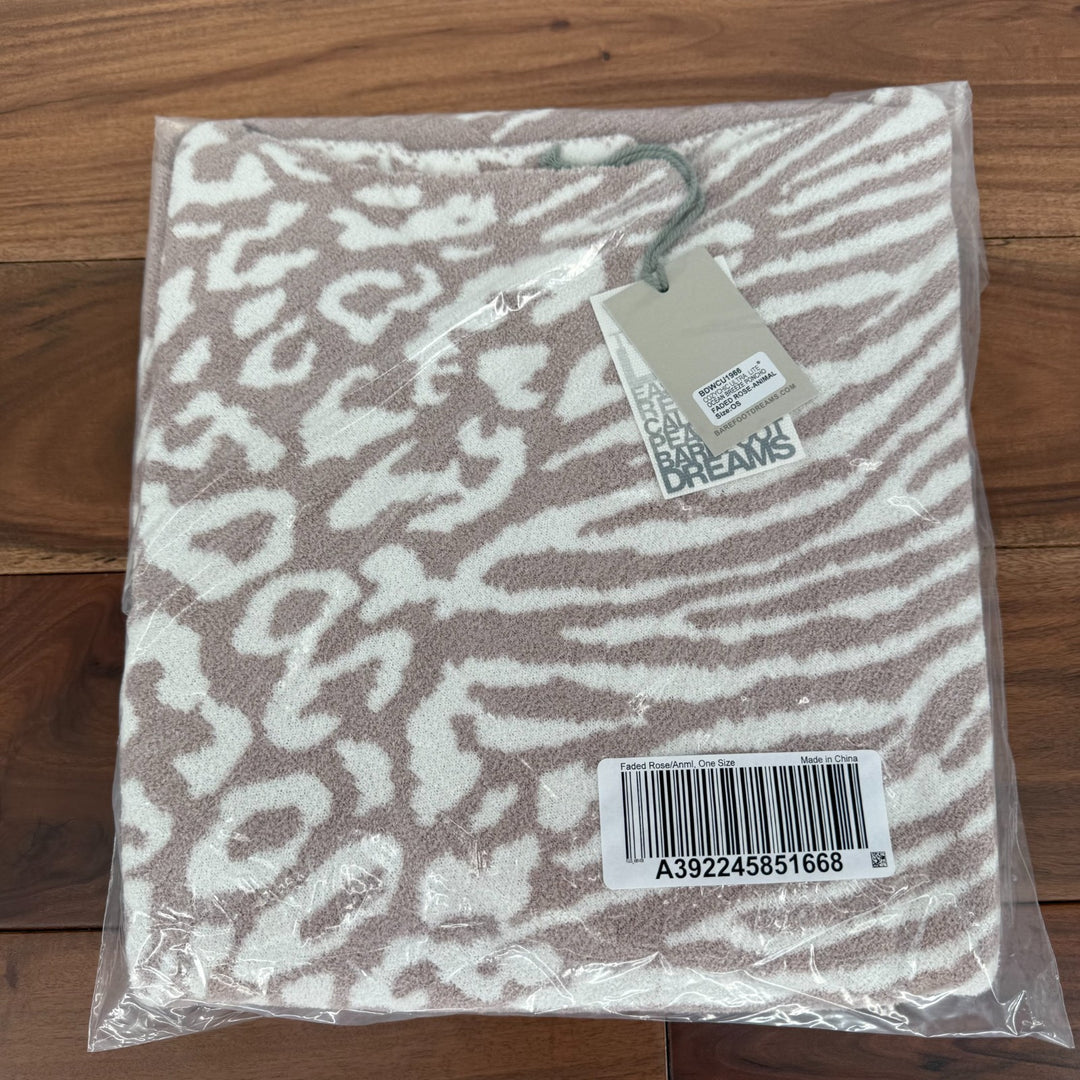 Barefoot Dreams CozyChic Ultra Lite Breeze Poncho Womens OS Rose Animal