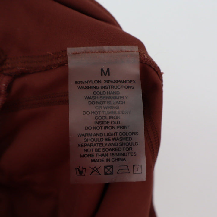 Activewear Bike Shorts Womens Size M Brown Athletic Gym Workout Athleisure