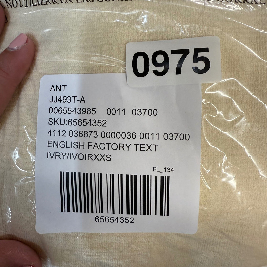 Maeve by Anthropologie Textured Puff Sleeve Top Cream XXS