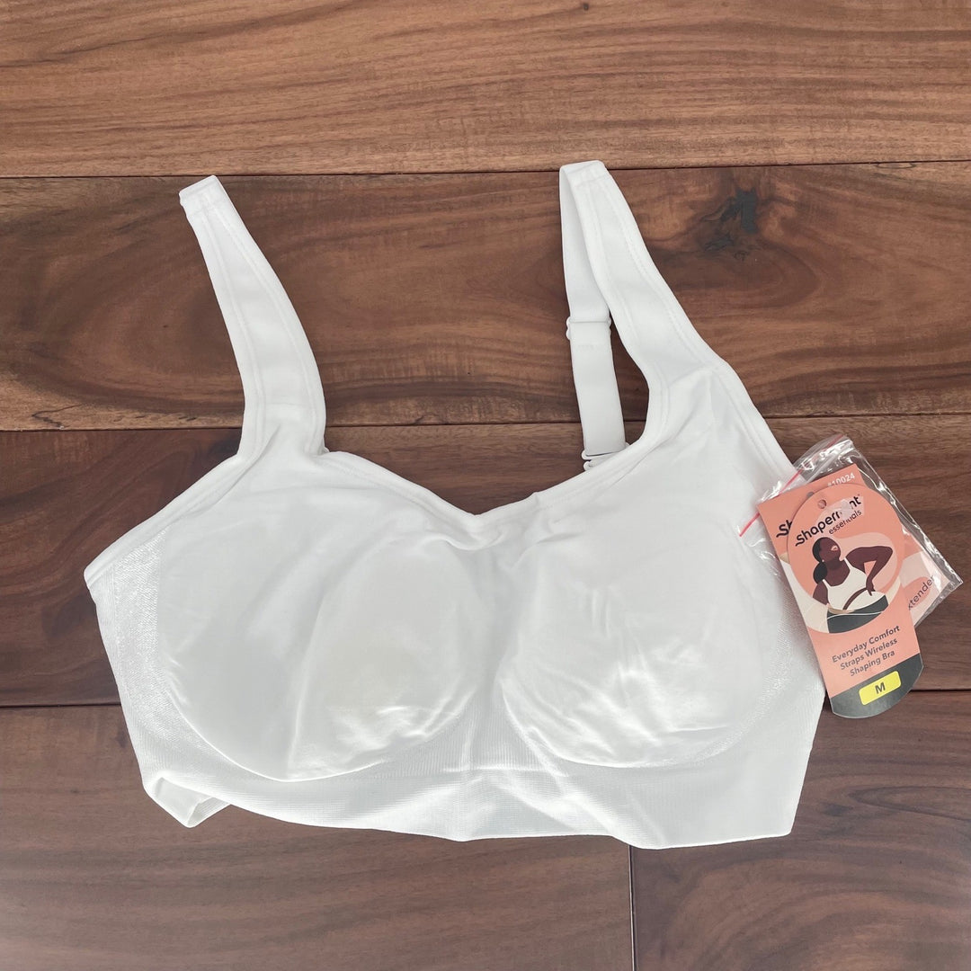 Shapermint Everyday Comfort Straps Wireless Shaping Bra White Size M