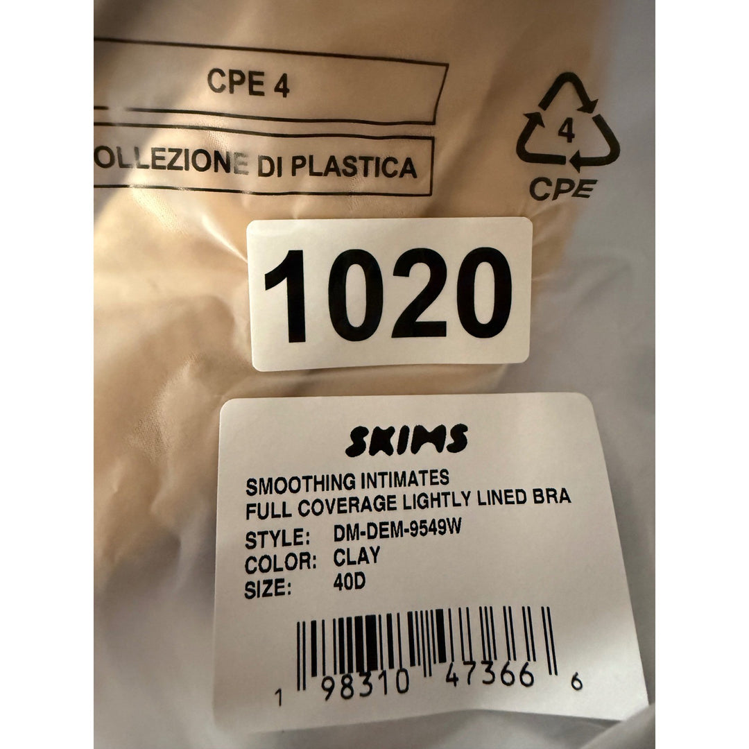 SKIMS Smoothing Intimates Full Coverage Lightly Lined Bra Clay 40D