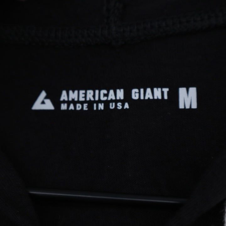 American Giant Black Full Zip Hoodie Made in USA Hooded Sweatshirt Size M