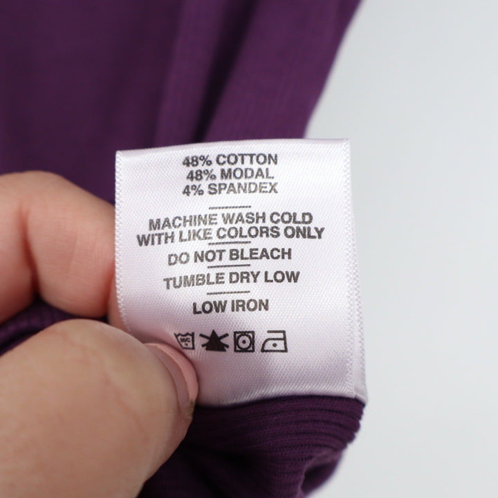 American Giant Ribbed Crewneck Short Sleeve T Shirt Purple Size S Made in USA