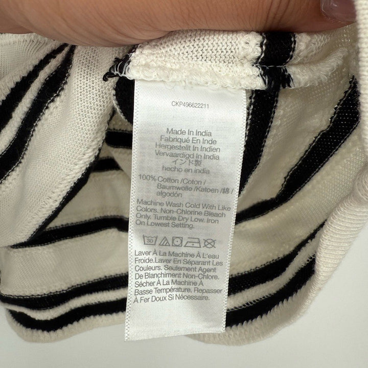 Madewell Relaxed V-Neck Polo Shirt in Stripe Size XXS