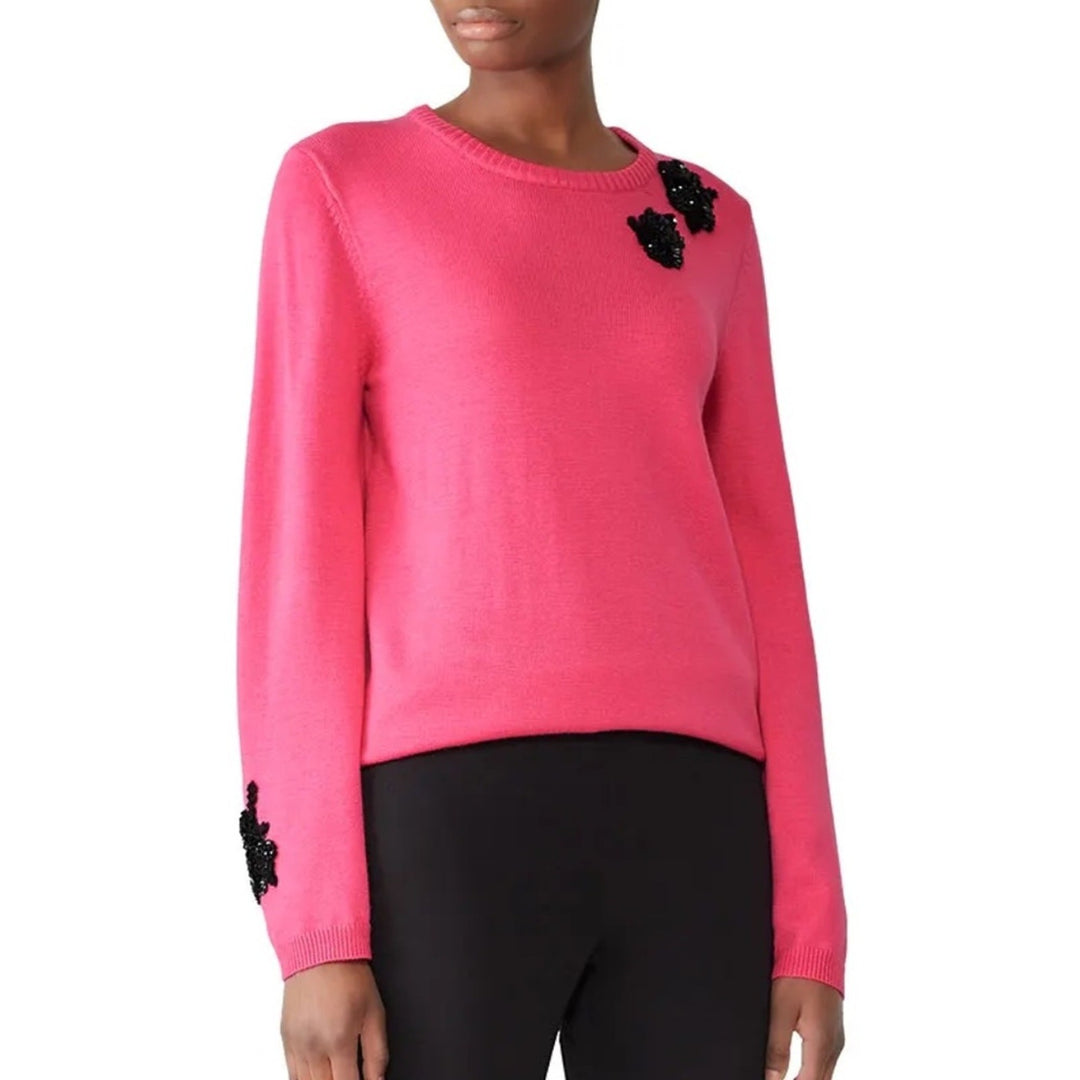 Prabal Gurung X RTR Pink Embellished Sweater Size S