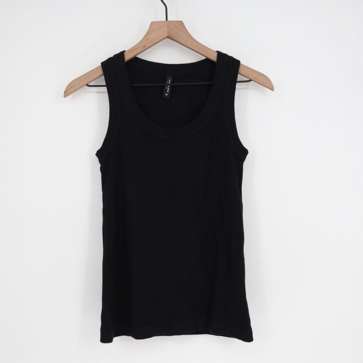 American Giant Classic Tank Top Black Ribbed Racerback Size M