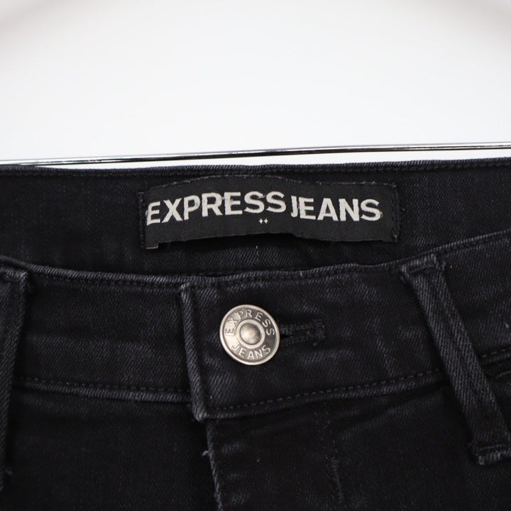 Express Jeans Black Legging Mid Rise Skinny Denim Pants Women Size 14
