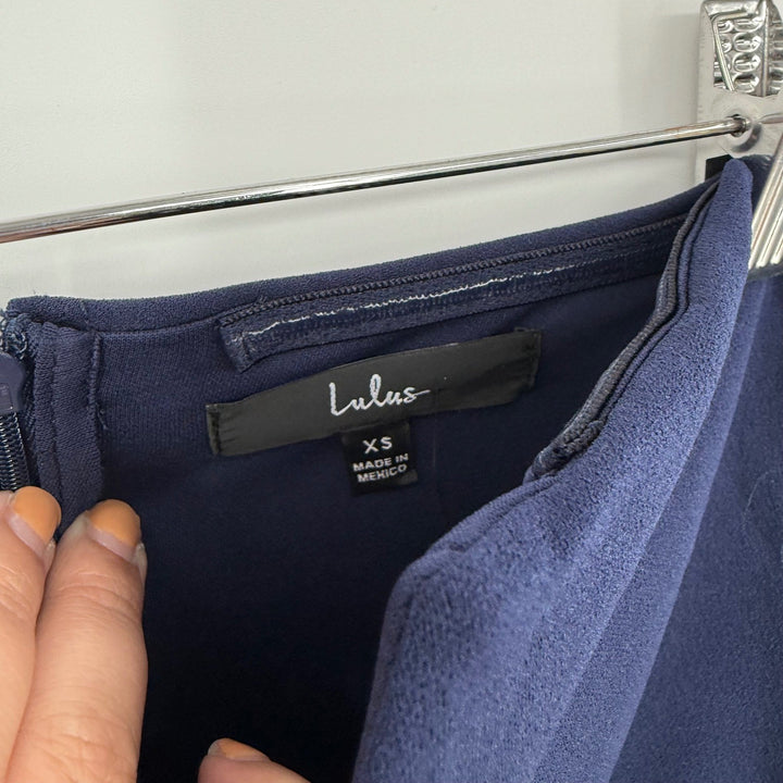 Lulus Power Of Love Navy Blue Strapless Jumpsuit Size XS