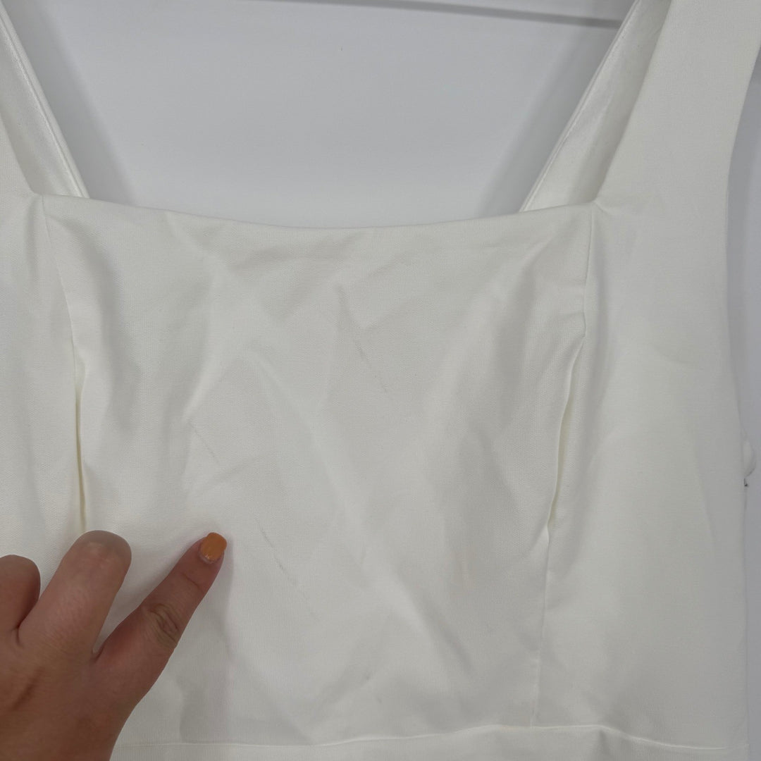 Lulus Blissfully Beaming White Sleeveless Bow Mini Dress Size XL